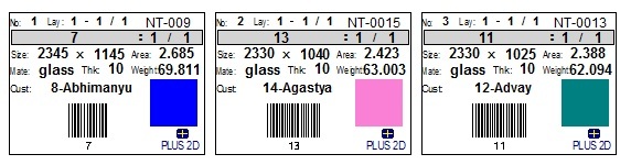 Label preveiw with color code