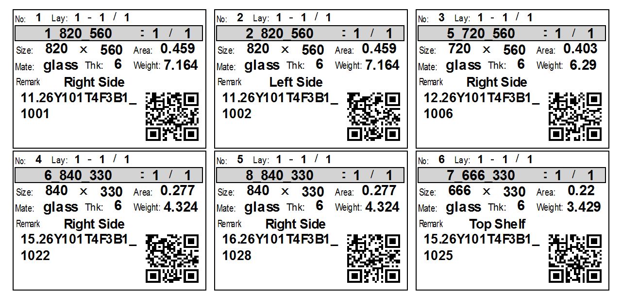 Label preveiw with color code