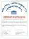 Certificate from PEB STEEL LLOYD (INDIA) LTD