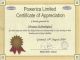 Certificate from Powerica Limited